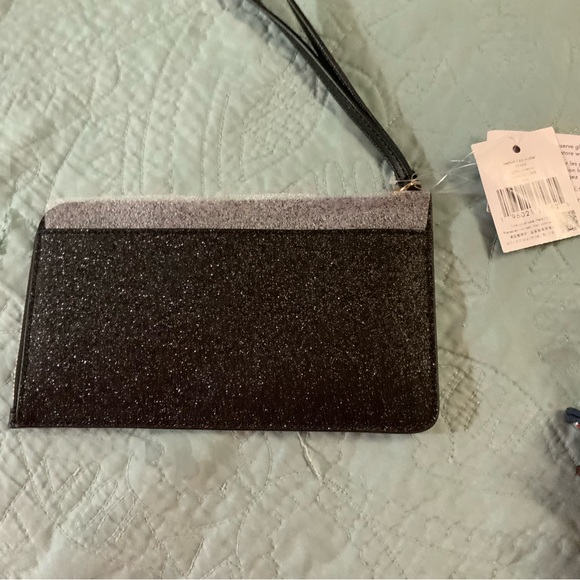 Kate Spade Black Glitter Wristlet NWT - Picture 2 of 3